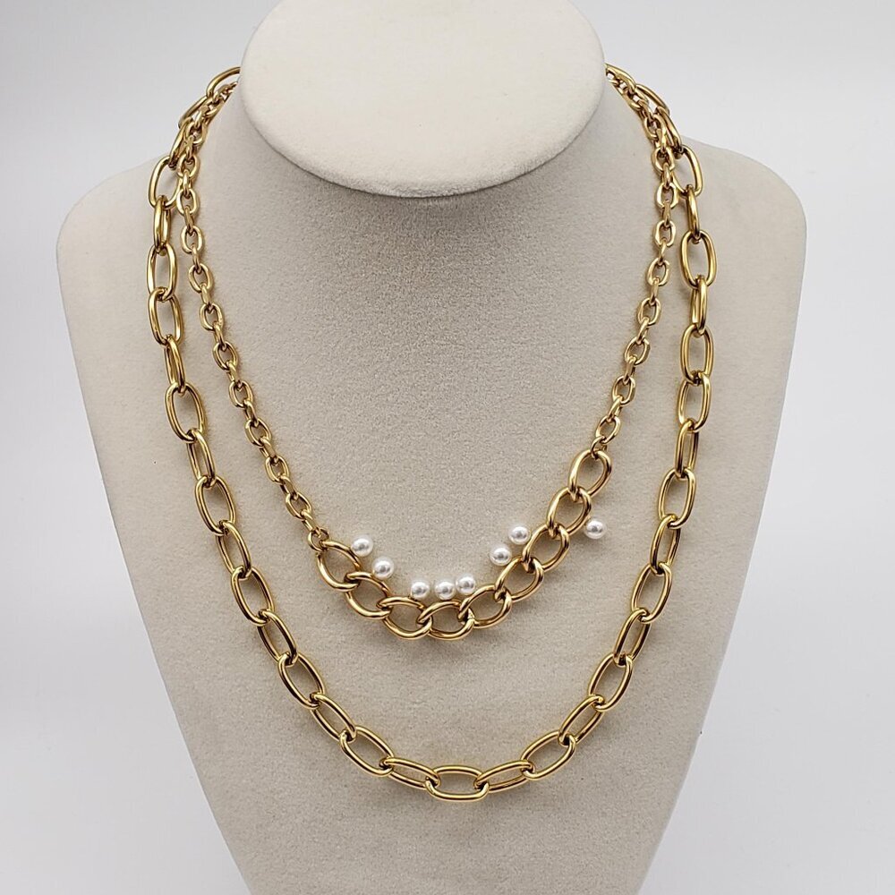Brand New Fashion Trendy Paperclip Stainless Steel Necklace